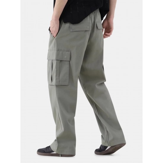 Men's Cotton Wide Leg Slim Streetwear Casual Cargo Pants