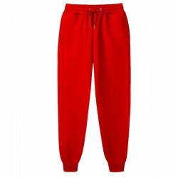 Men's None Cotton Polyester Straight Casual Drawstring Trousers