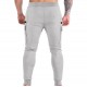 Men's Cotton Polyester Straight Casual Drawstring Trousers