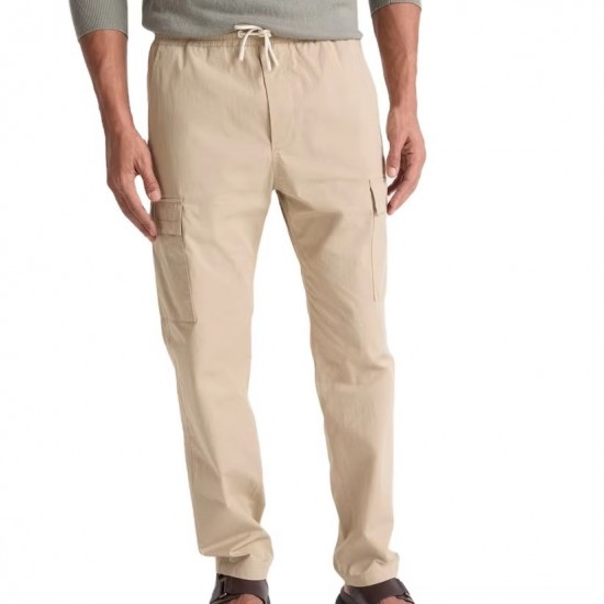 Men's Thermal Cotton Straight Casual Drawstring Cargo Pants