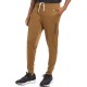 Men's Cotton Polyester Straight Casual Elastic Waist Trousers