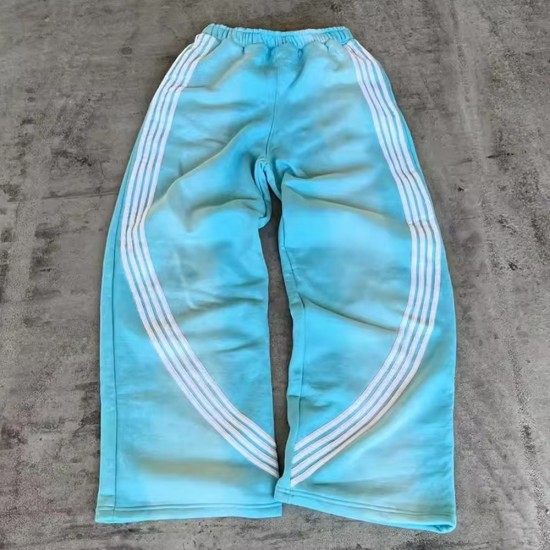 Men's Cotton Polyester Straight Casual Elastic Waist Sweatpants