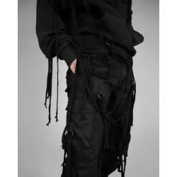 Men's Cotton Straight Oversized Streetwear Casual Cargo Pants