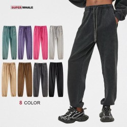 Men's Fleece Cotton Oversized Streetwear Vintage Sweatpants