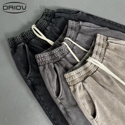 Men's Cotton Loose Wide Leg Casual Retro Sweatpants