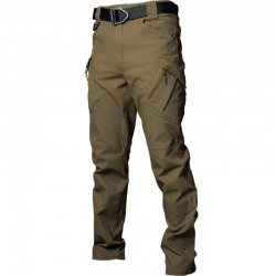 Men's Cotton Wide Leg Casual Outdoor Elastic Waist Cargo Pants