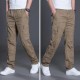 Men's Cotton Casual Outdoor Tactical Elastic Waist Cargo Pants