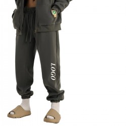 Men's Fleece Cotton Polyester Lined Wide Leg Sweatpants