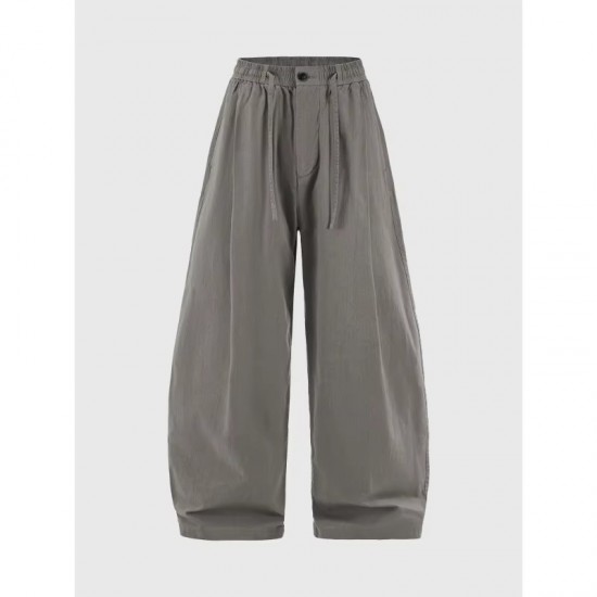 Men's Wide Leg Casual Elastic Waist Lightweight Breathable Pants