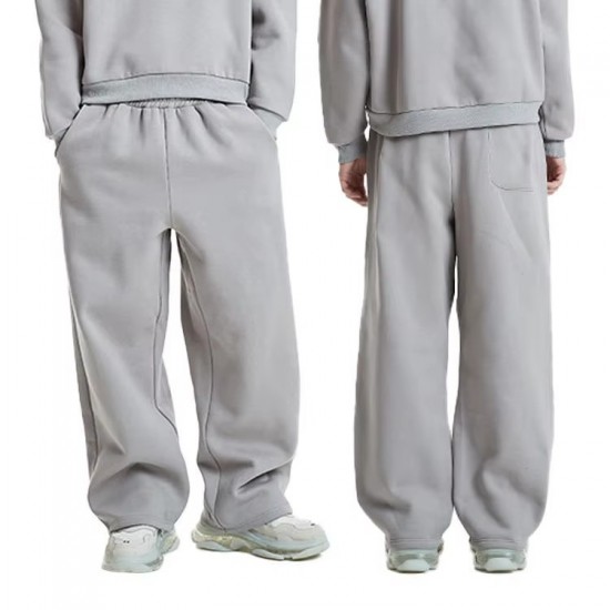 Men's Cotton Loose Wide Leg Casual Drawstring Sweatpants