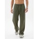 Men's Cotton Polyester Loose Straight Leg Sports Pants