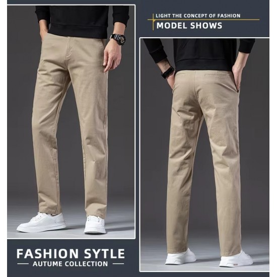 Men's Cotton Loose Straight Casual Lightweight Pants